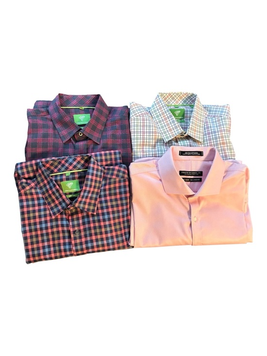 dress shirts canada mens high collar dress shirts Made-in-Canada Pleated Front Straight Collar Formal Shirt 17 x 33-parroquiadesanalbertomagno.com